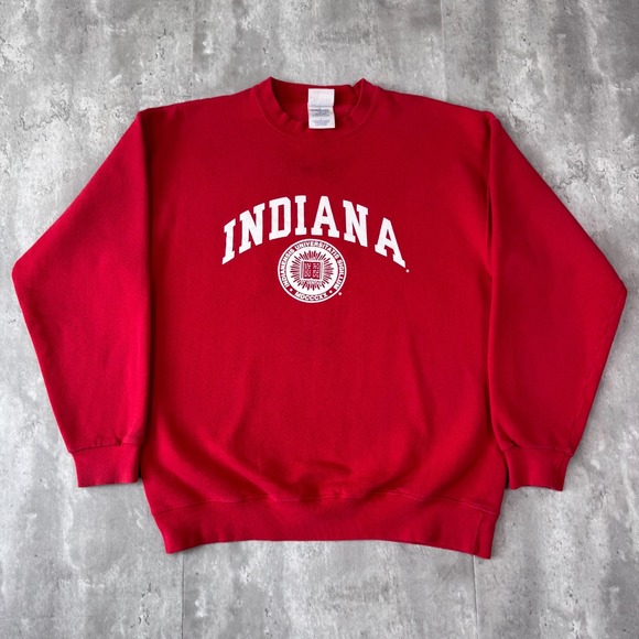 Santee Sweats Other - Vintage Indiana University Sweatshirt Mens L Red Hoosiers College Crewneck 90s